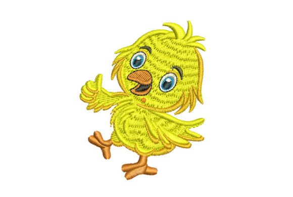 Cute chick embroidery design, free download