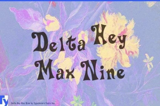 Delta Hey Max Nine, Experimental Display Lettering - Free Font - Free Digital Files