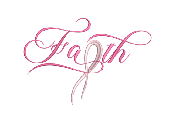 Faith free embroidery design with elegant script