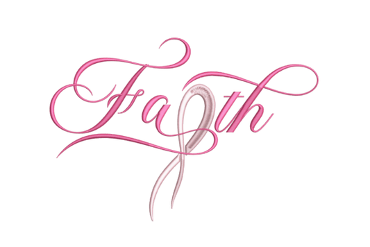 Faith free embroidery design with elegant script