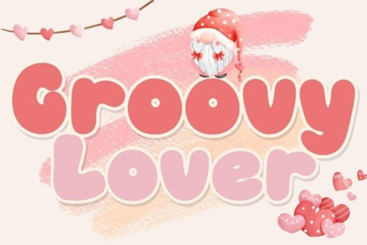 Groovy Lover, 70s Style Psychedelic Display Typeface - Free Font - Free Digital Files