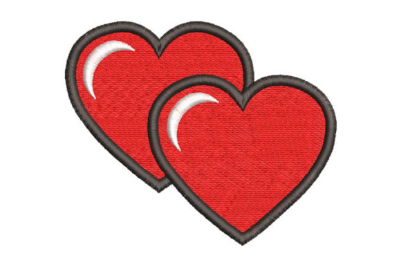 Heart embroidery design, free digital download