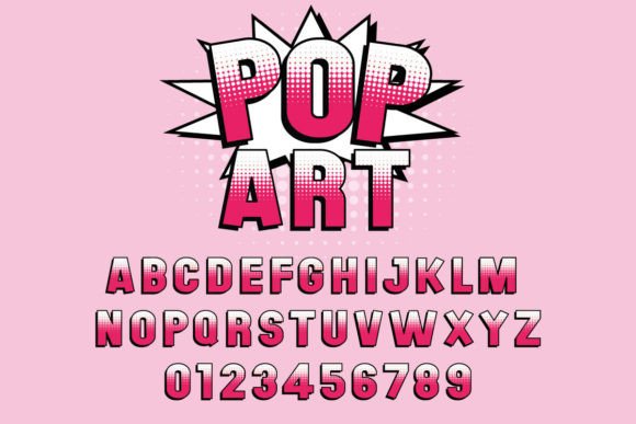 Pop Art, Bold Comic - Inspired Retro Display Typeface - Free Font - Free Digital Files