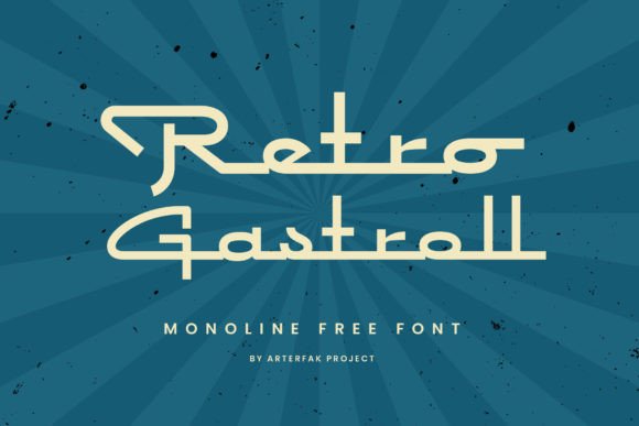 Retro Gastroll, Vintage Script Font with Groovy Vibes - Free Font - Free Digital Files