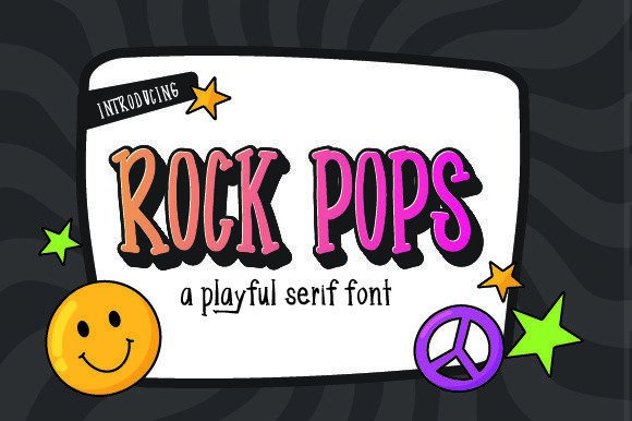 Rock Pops - Playful Comic Font for Kids Crafts & Stickers - Free Font - Free Digital Files