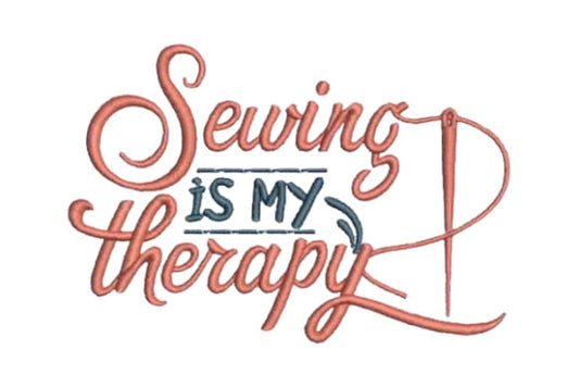 Sewing is My Therapy embroidery design
