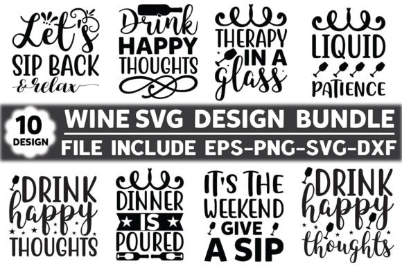 Paquete de diseños SVG de vino