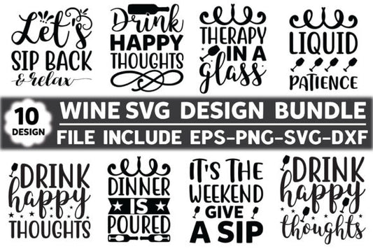 Pacote de design SVG para vinho