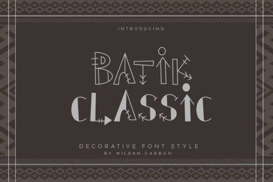 Batik Classic Font - Decorative Typeface Display